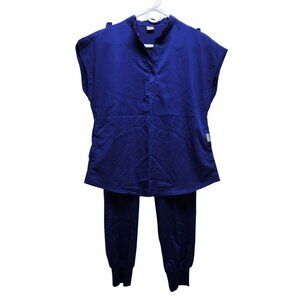 Unisex Niaahinn Size Small Navy Blue  Scrub Set New